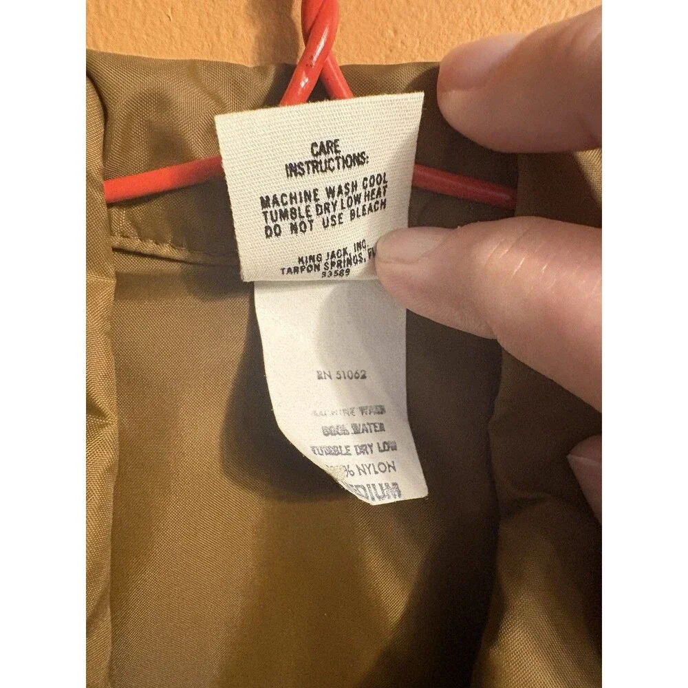 1970s 80s King Jack Button Up Windbreaker Dunkin Donuts Promo Jacket Rare Medium - Picture 4 of 8